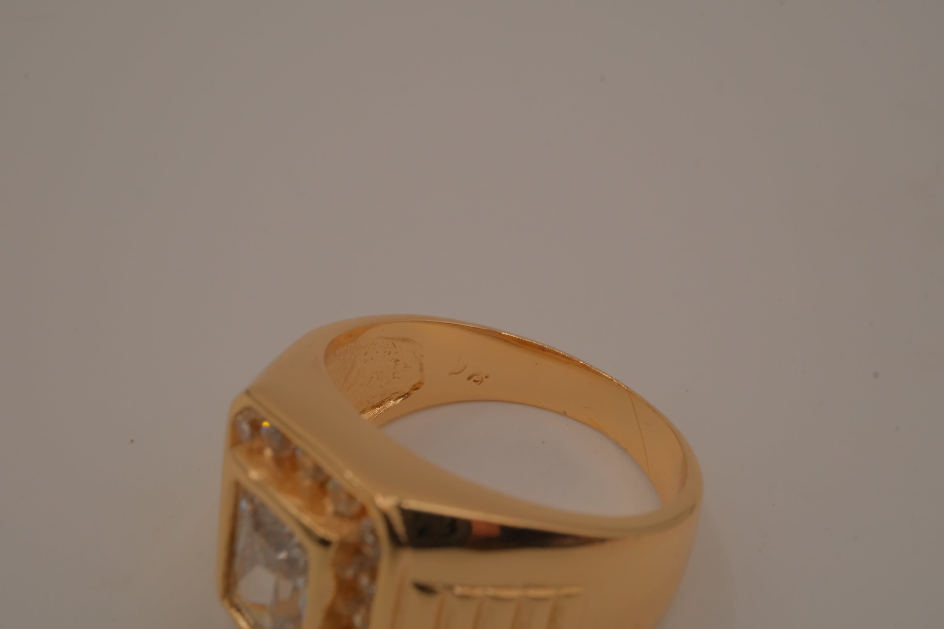 Men's gold signet ring