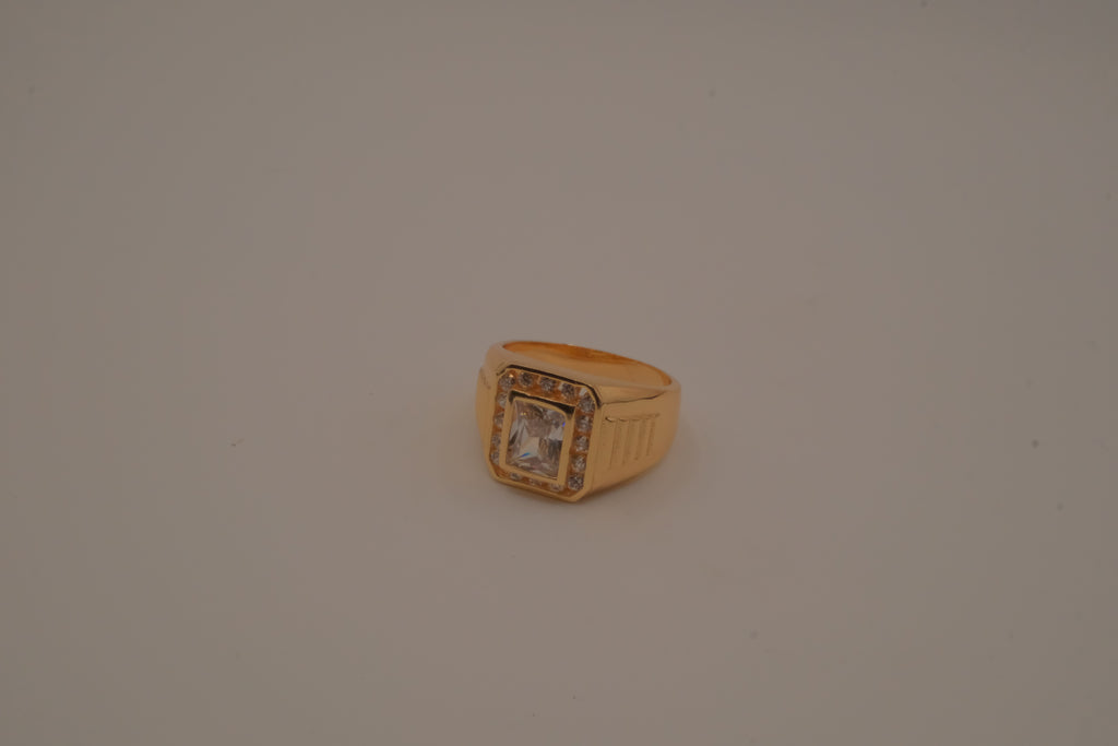 Men's gold signet ring