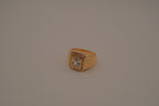 Men's gold signet ring