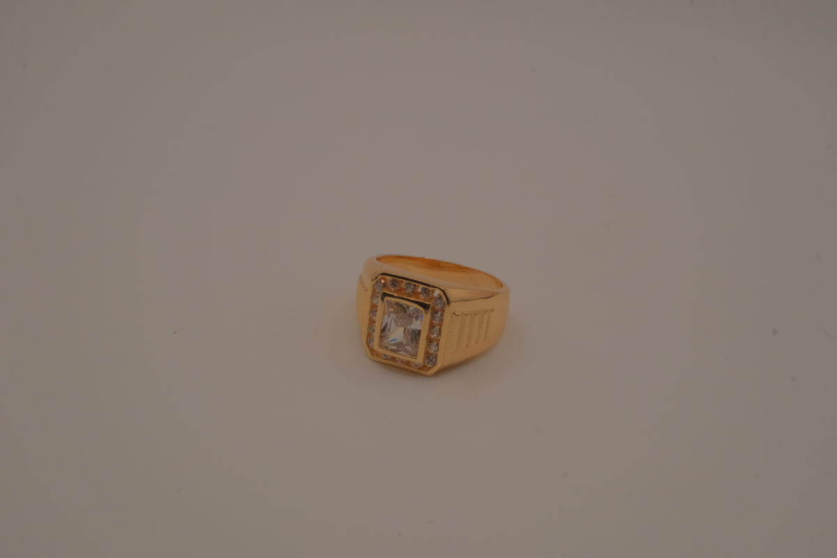 Men's gold signet ring
