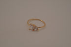 Gold tone Toi et Moi ring