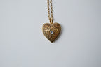 Vintage Gold Heart Locket Necklace