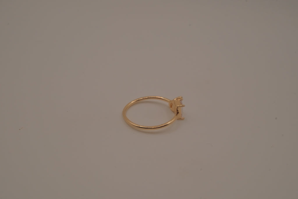 Gold tone Toi et Moi ring