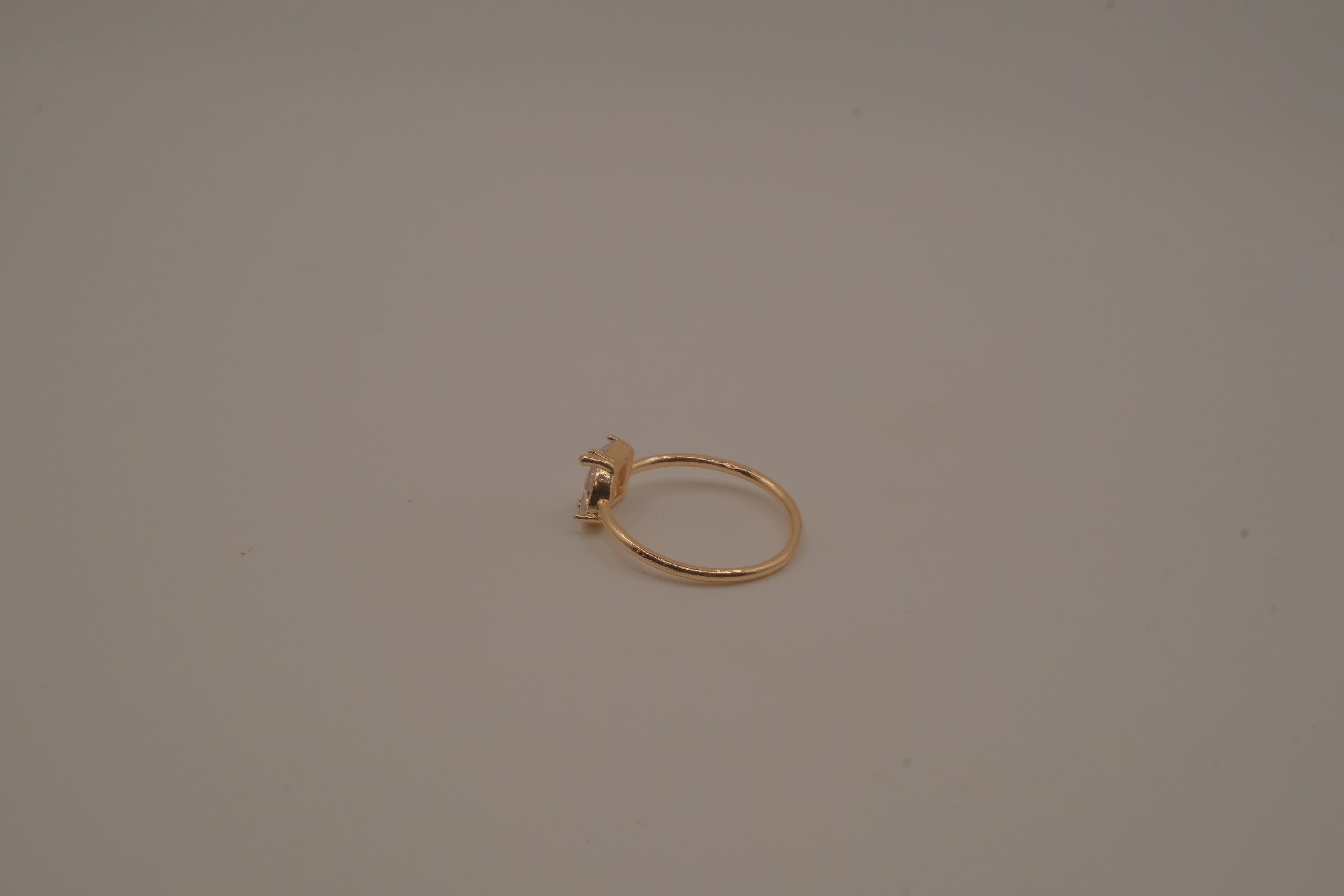Gold tone Toi et Moi ring