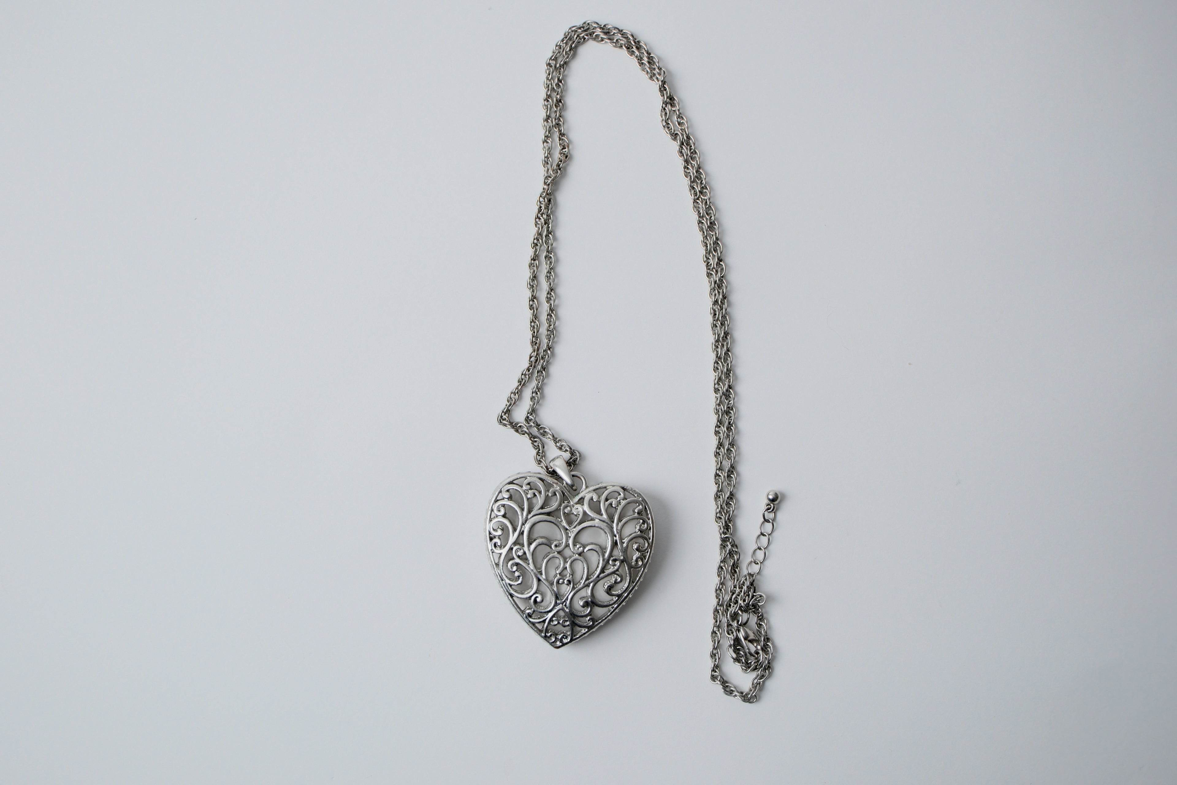 Vintage Silver Heart Necklace
