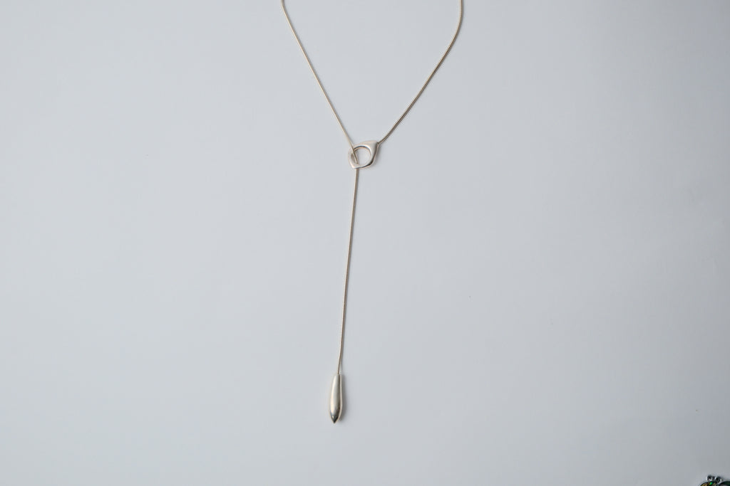 Vintage Sterling Silver Lariat Necklace