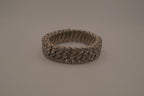 Vintage three-row clear rhinestone expansion stretch bracelet