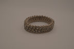 Vintage three-row clear rhinestone expansion stretch bracelet