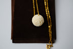 Vintage Ivory Carved Rose Necklace