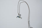 Vintage Sterling Silver Abalone Kingfisher Necklace
