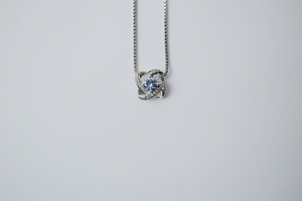 Cubic Sterling Silver Dainty Necklace