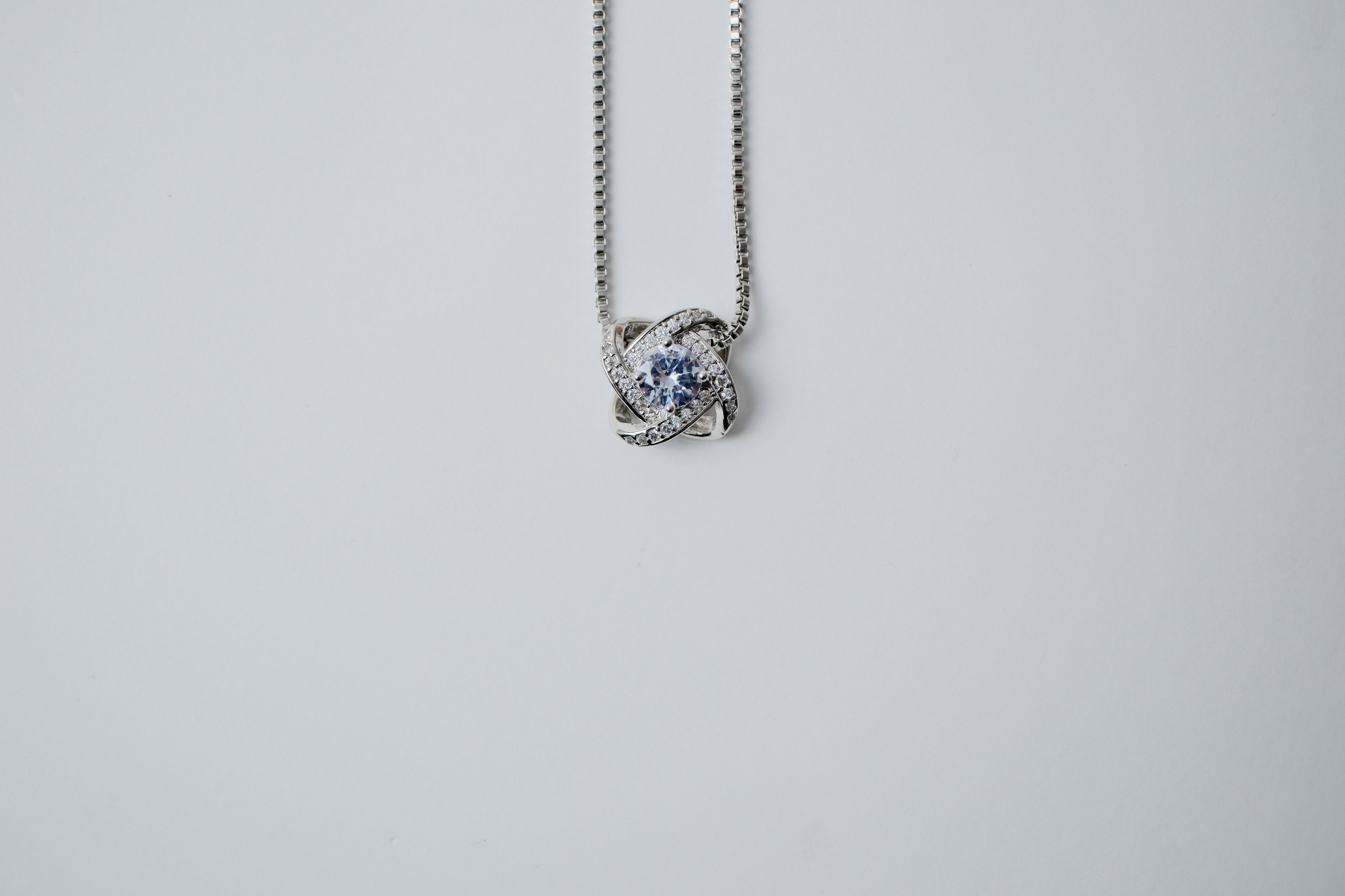 Cubic Sterling Silver Dainty Necklace