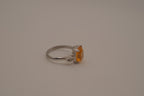 Vintage Sarah Coventry orange citrine stone ring
