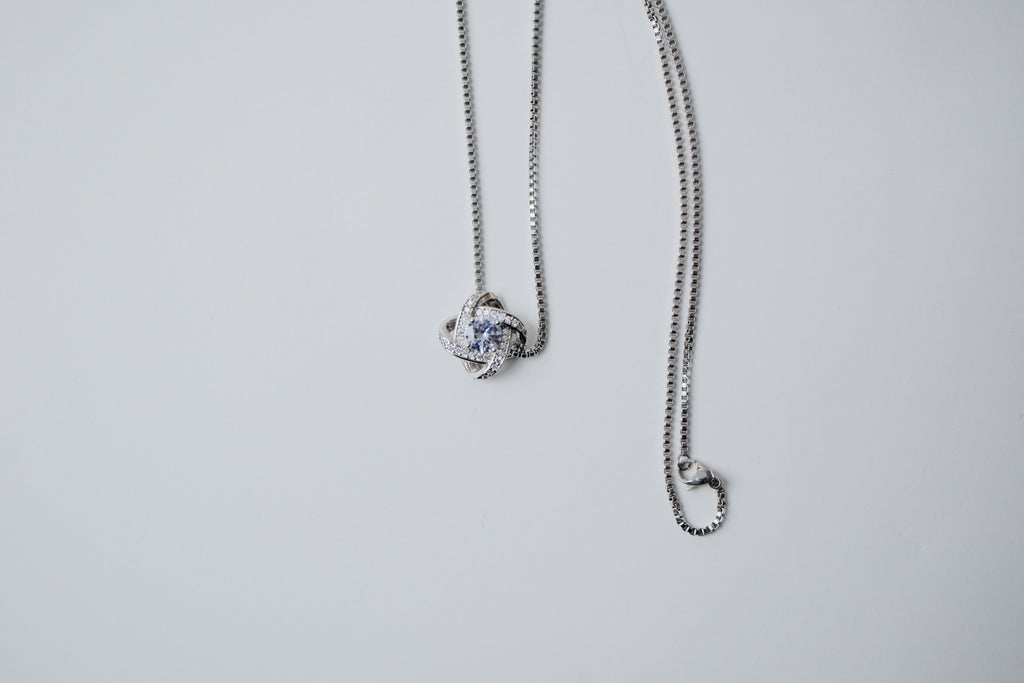 Cubic Sterling Silver Dainty Necklace