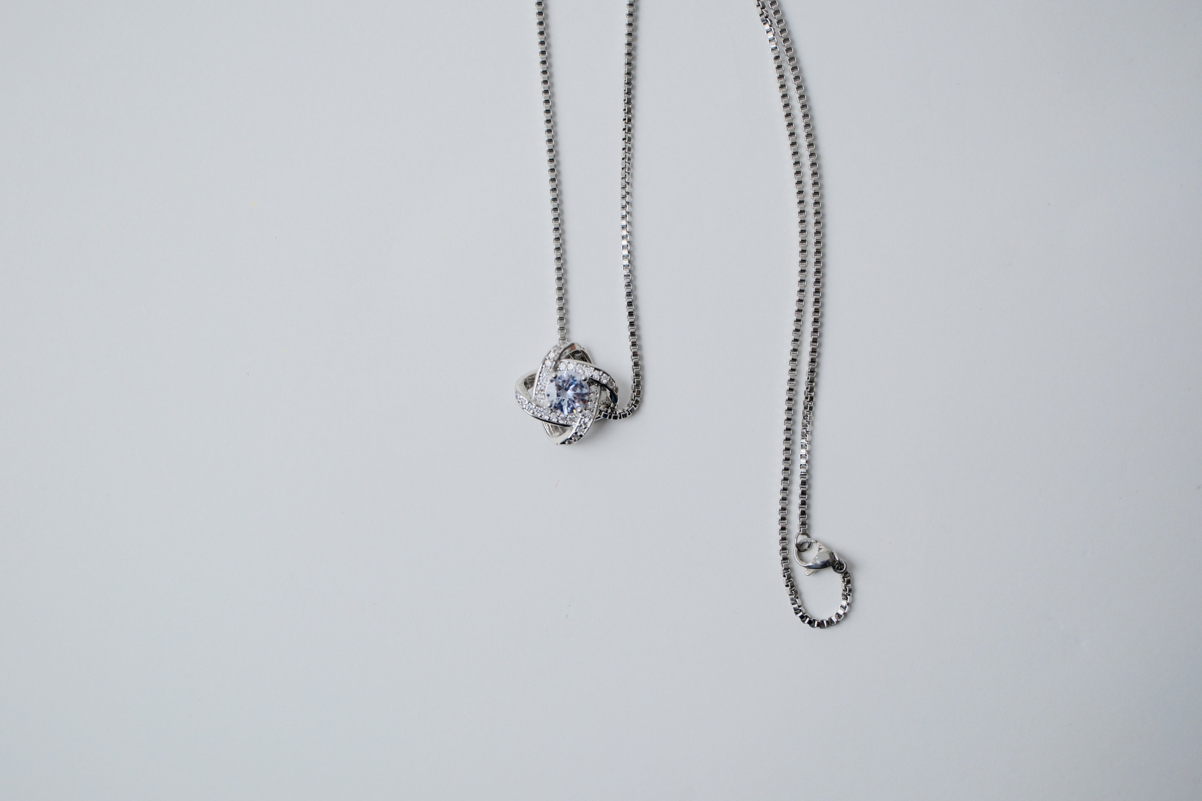 Cubic Sterling Silver Dainty Necklace