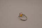 Vintage Sarah Coventry orange citrine stone ring