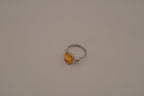 Vintage Sarah Coventry orange citrine stone ring