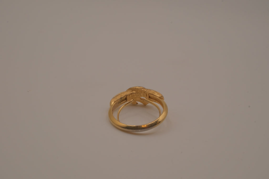Vintage Avon Gold Tone Belt Buckle Ring