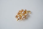 Pearl Boquet of Roses Gold Pearl brooch