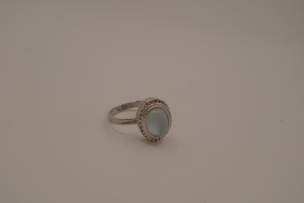Sarah Coventry blue cabochon ring