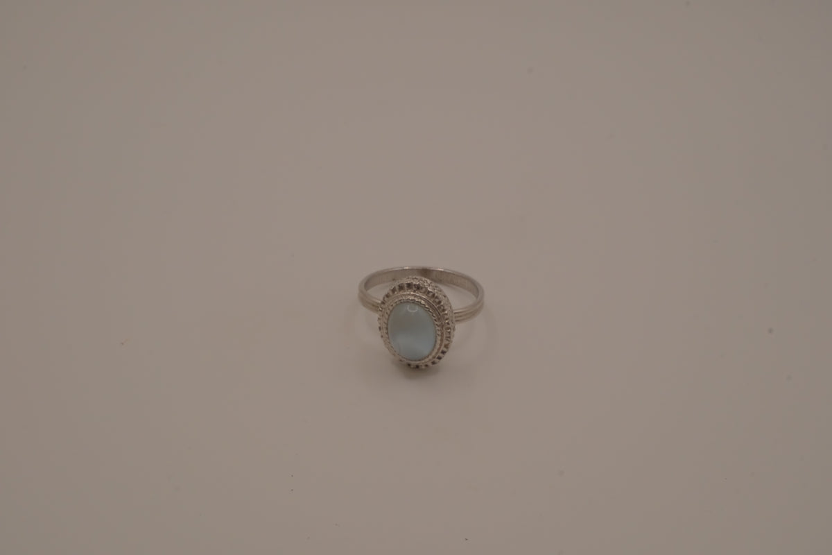 Sarah Coventry blue cabochon ring