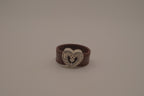 Heart concho leather band ring
