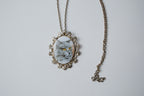 Vintage Porcelain Cat Portrait Necklace
