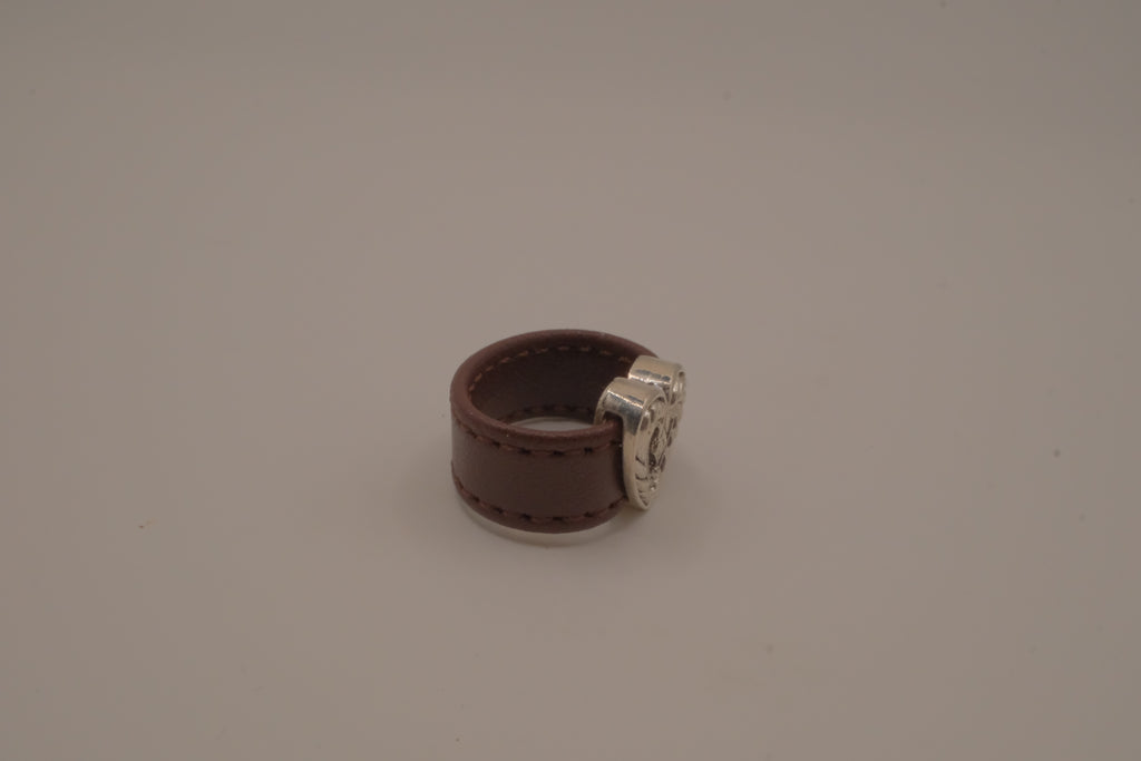 Heart concho leather band ring