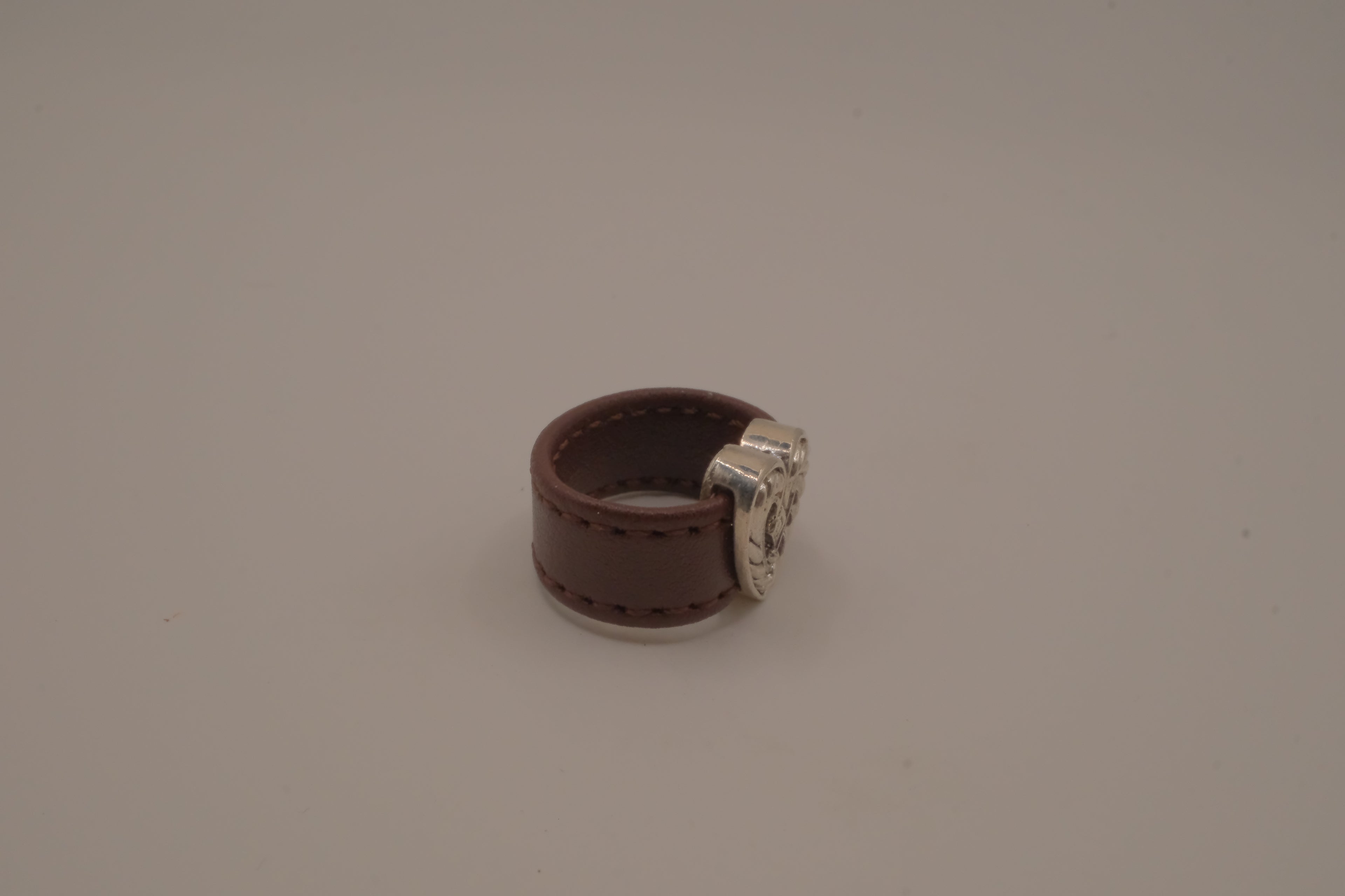 Heart concho leather band ring