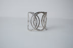 Vintage Silver Etched Bracelet Cuff