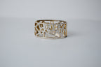 Vintage Hammered Filigree Bangle Bracelet