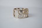 Vintage Hammered Filigree Bangle Bracelet