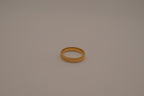 Ribbed gold tone band ring