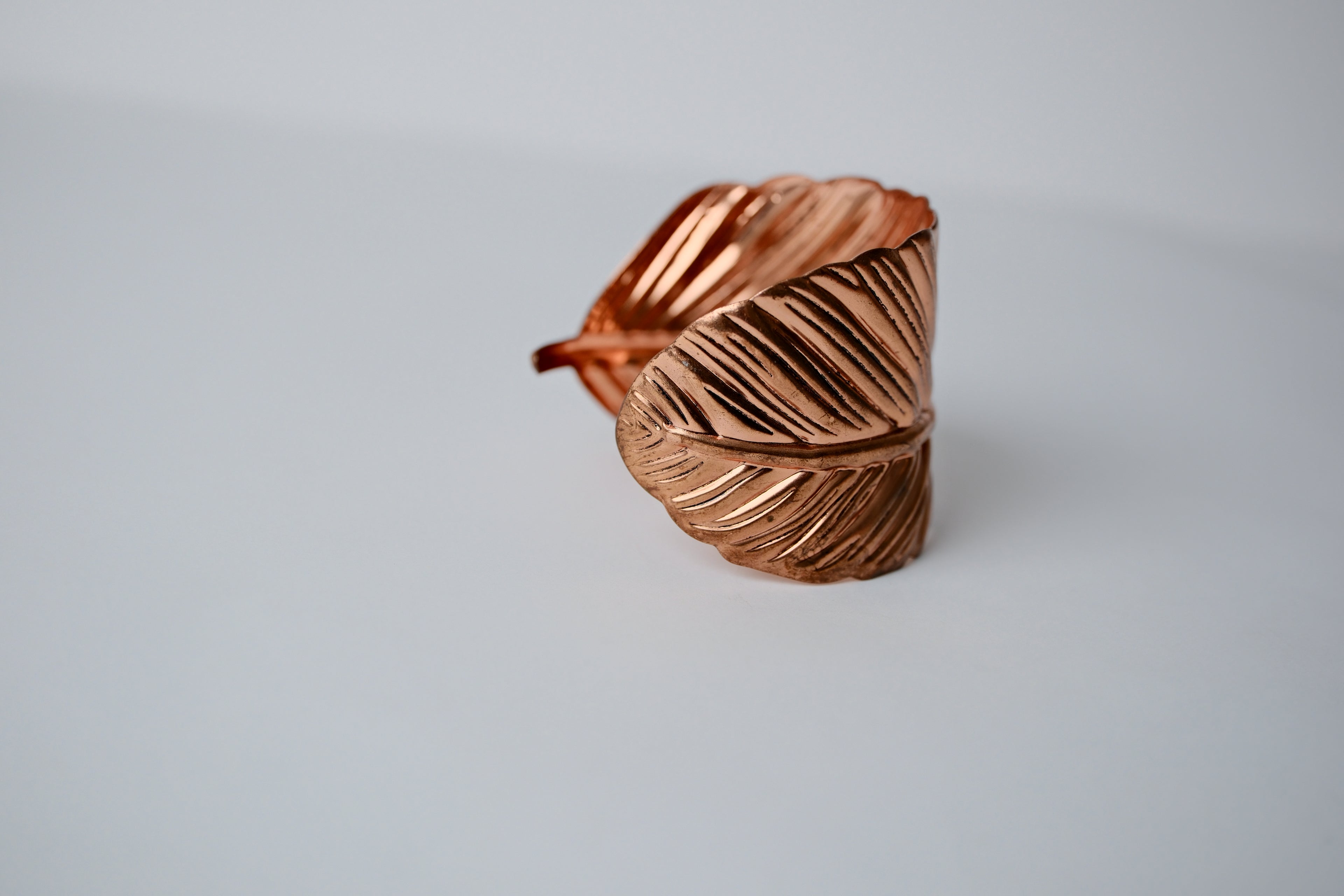 Vintage Copper Leaf Bracelet