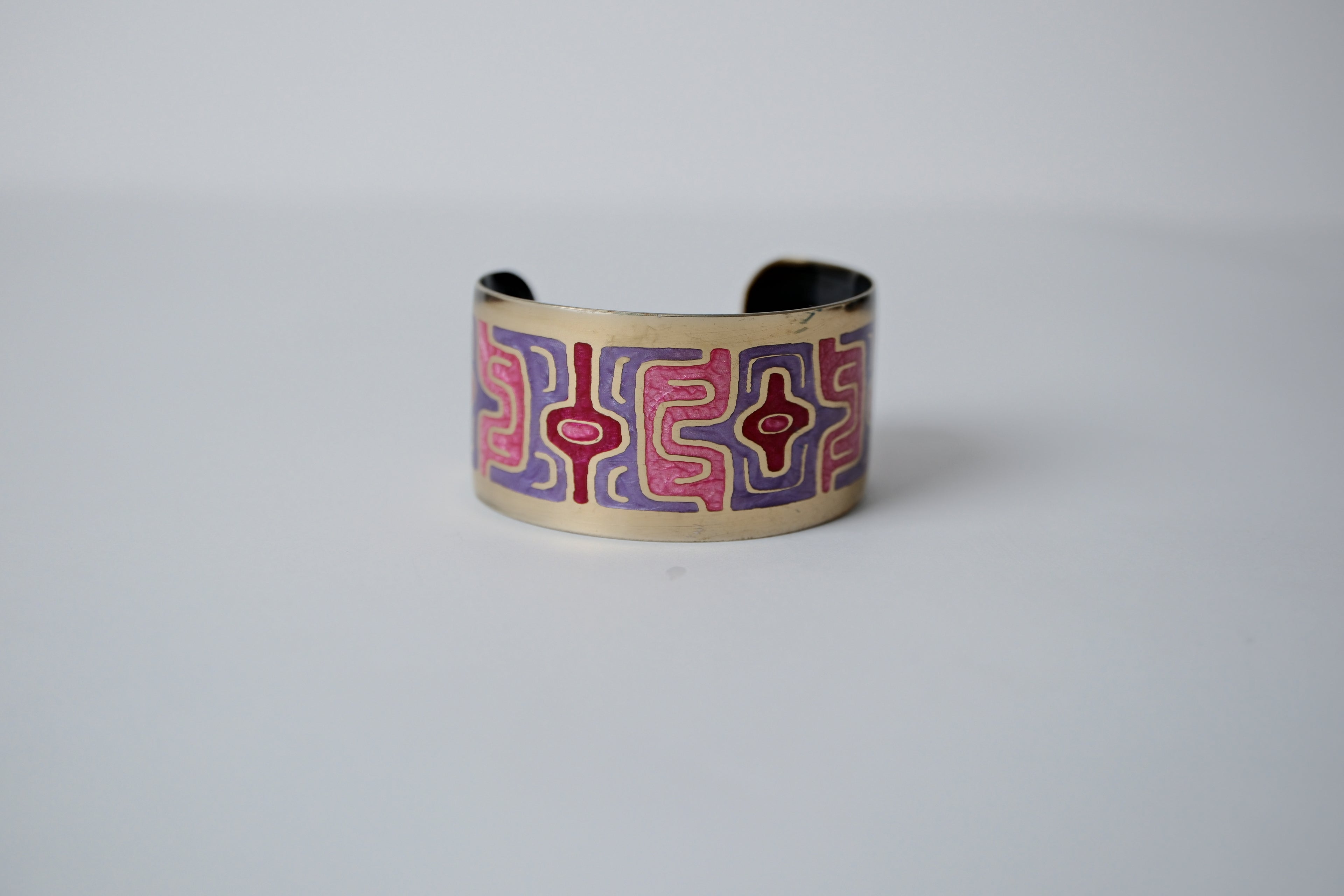 Vintage Geometric Gold Cuff