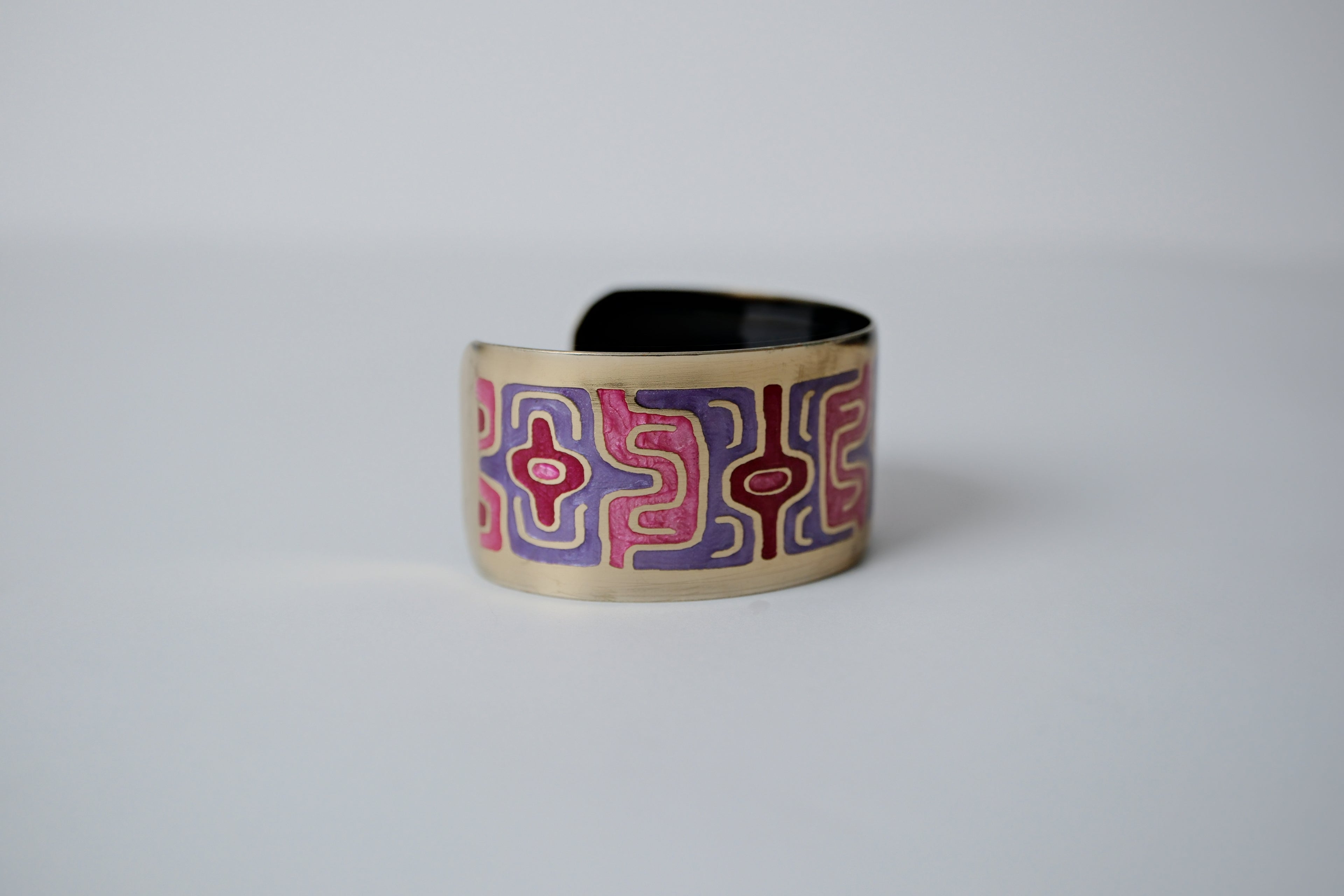 Vintage Geometric Gold Cuff