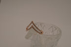 Rose gold tone double chevron ring
