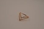 Rose gold tone double chevron ring