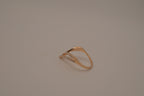 Rose gold tone double chevron ring