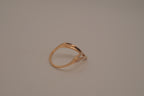 Rose gold tone double chevron ring