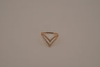 Rose gold tone double chevron ring
