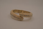 Vintage bypass hinged clamper bangle bracelet