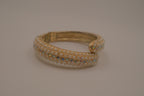 Vintage bypass hinged clamper bangle bracelet