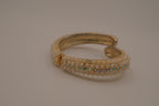 Vintage bypass hinged clamper bangle bracelet