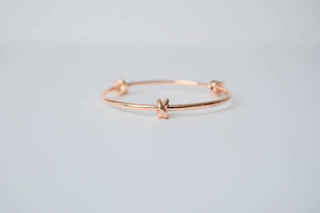 Rose Gold Triple Knot Bangle