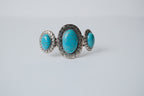 Vintage Sterling Silver Turquoise Bangle