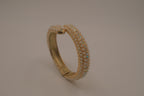 Vintage bypass hinged clamper bangle bracelet