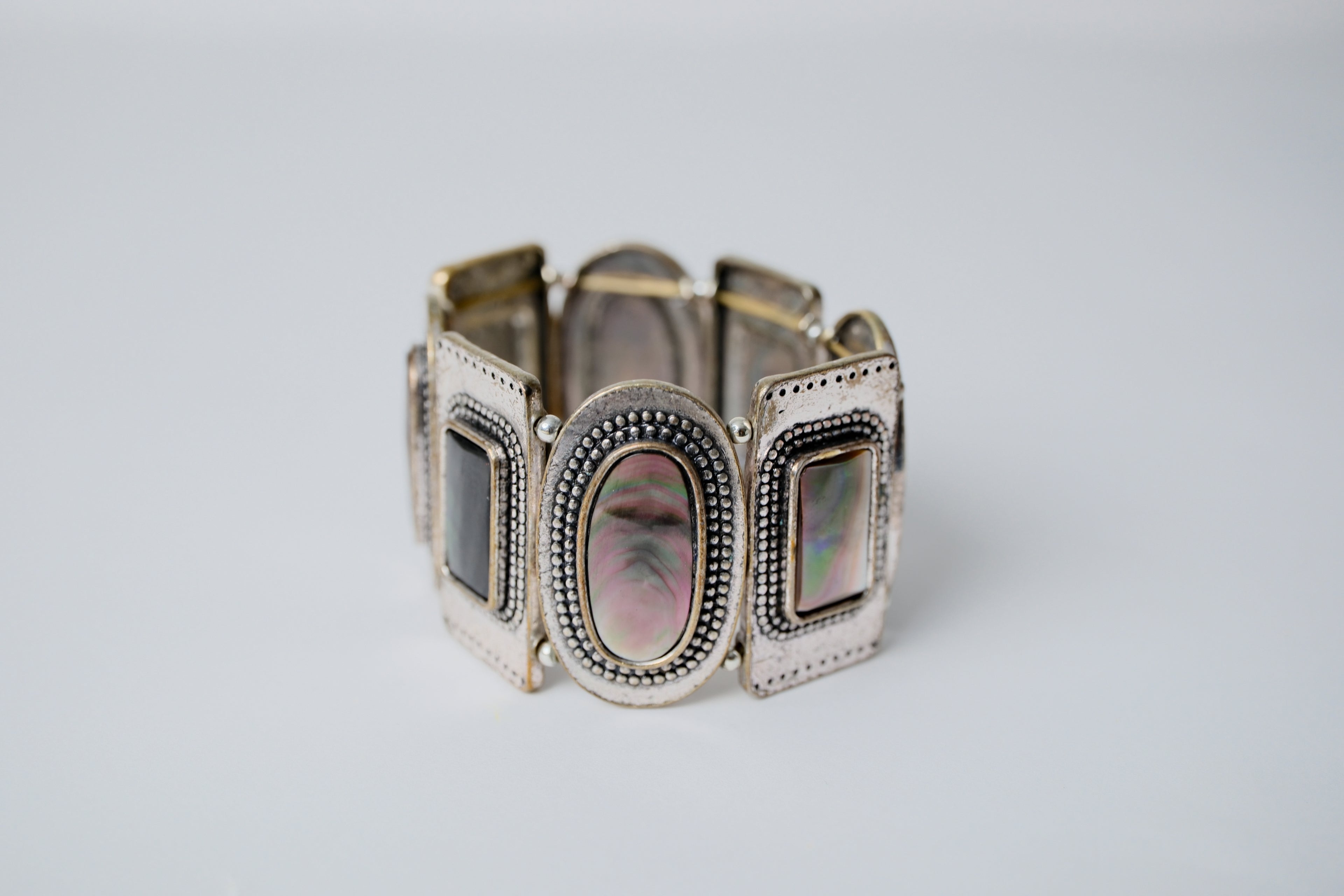 Vintage Mother of Pearl Stretchy Bracelet