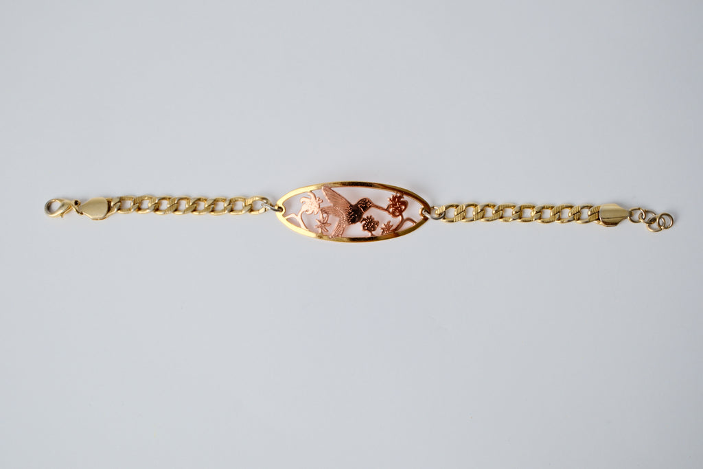 Vintage Multi toned Bird Bracelet