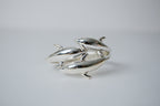 Vintage Sterling Silver Dolphin Wrap Bracelet